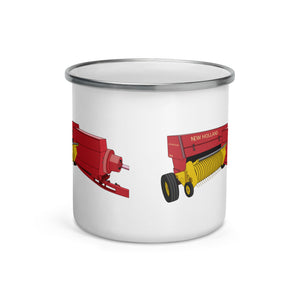 The Tractor Mugs Store New Holland 274 Square Baler | Enamel Mug Quality Farmers Merch