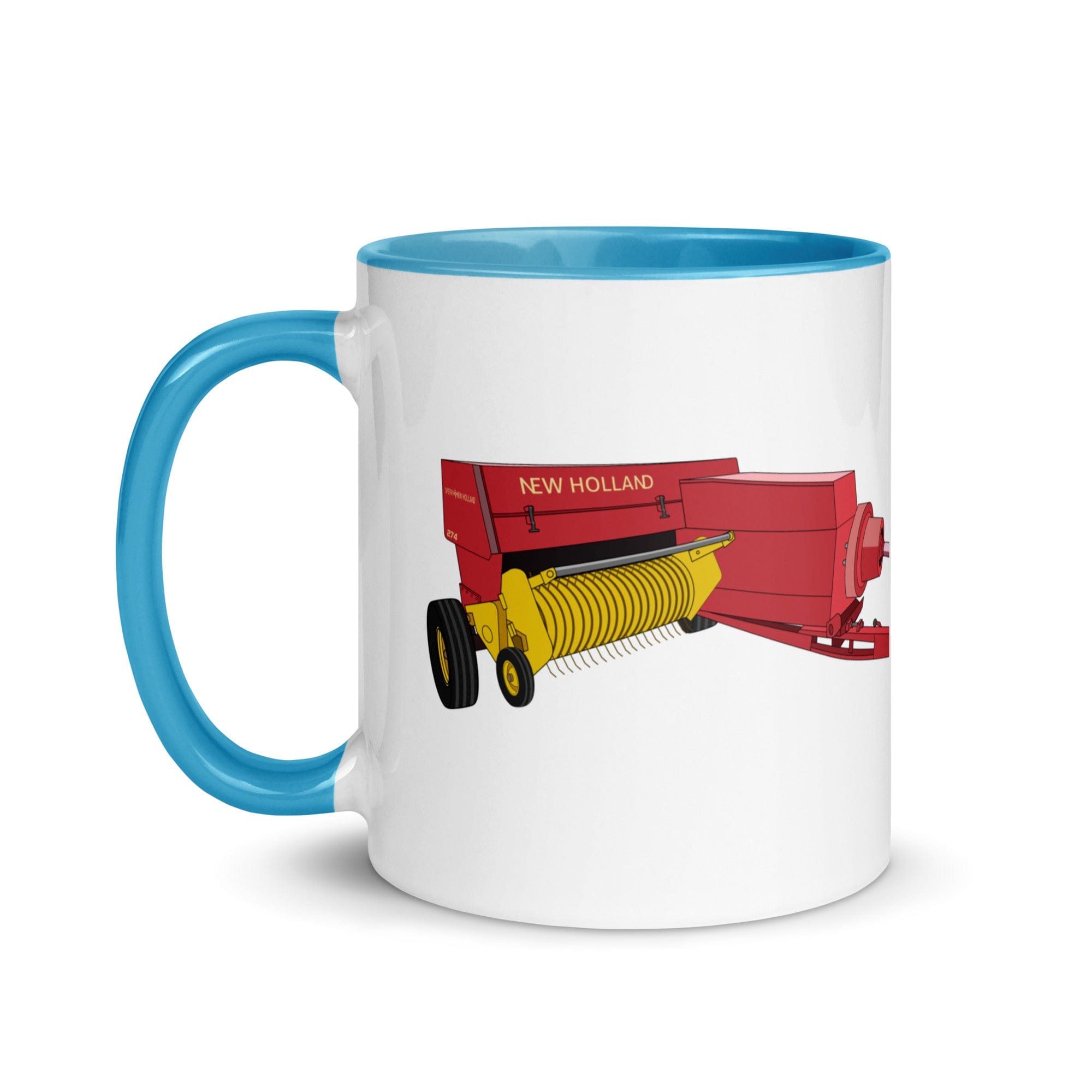 The Tractor Mugs Store New Holland 274 Square Baler | Mug with Color Inside Quality Farmers Merch