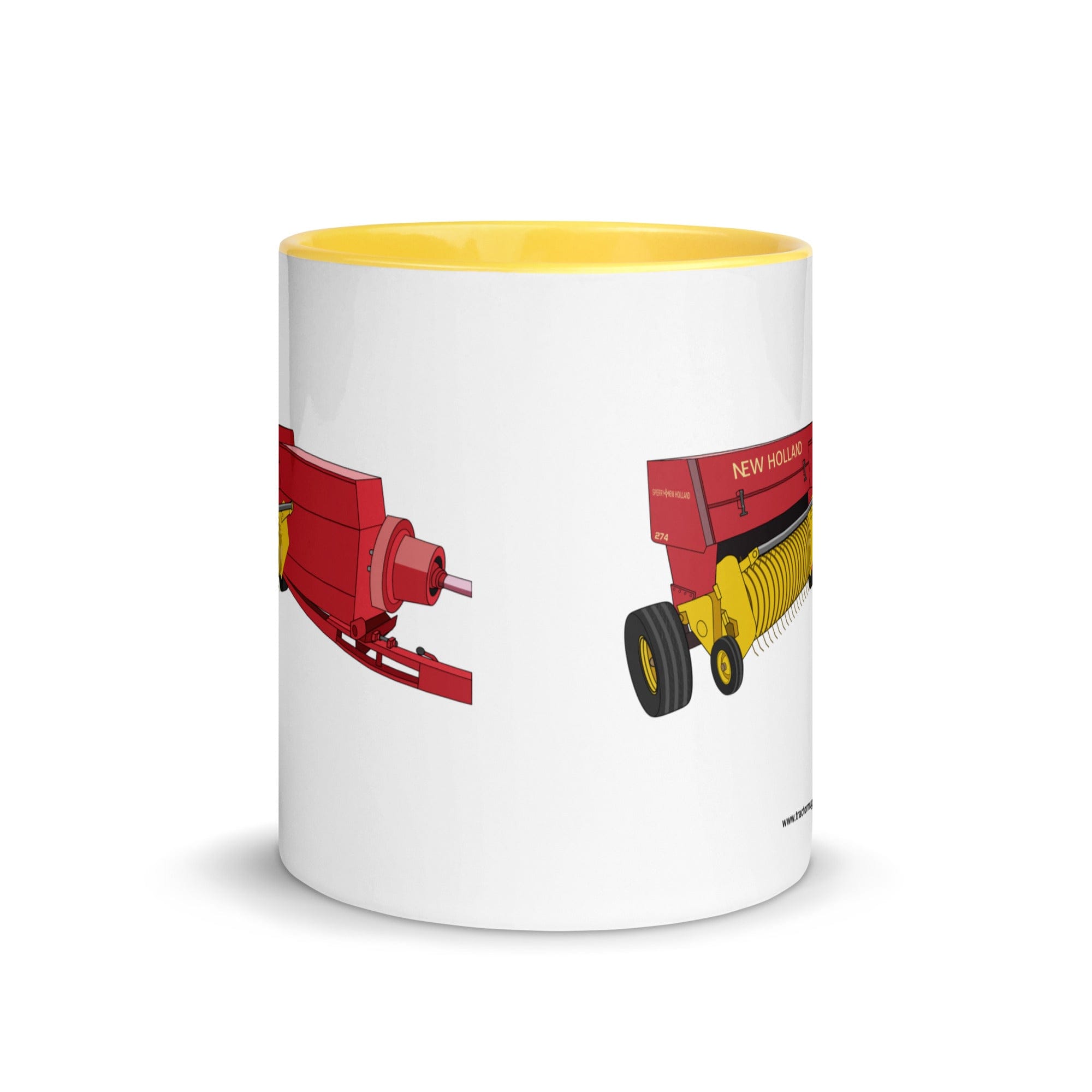 The Tractor Mugs Store New Holland 274 Square Baler | Mug with Color Inside Quality Farmers Merch