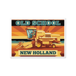 The Tractor Mugs Store New Holland 8070 OLD SCHOOL NEW HOLLAND | Greeting Card Quality Farmers Merch