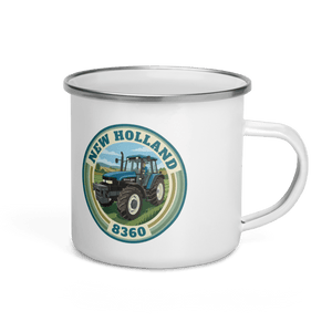 The Tractor Mugs Store New Holland 8360 | Enamel Mug Quality Farmers Merch