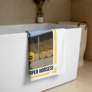 The Tractor Mugs Store New Holland CR 9090 PROPER HORSES! | Super Soft Towel Quality Farmers Merch