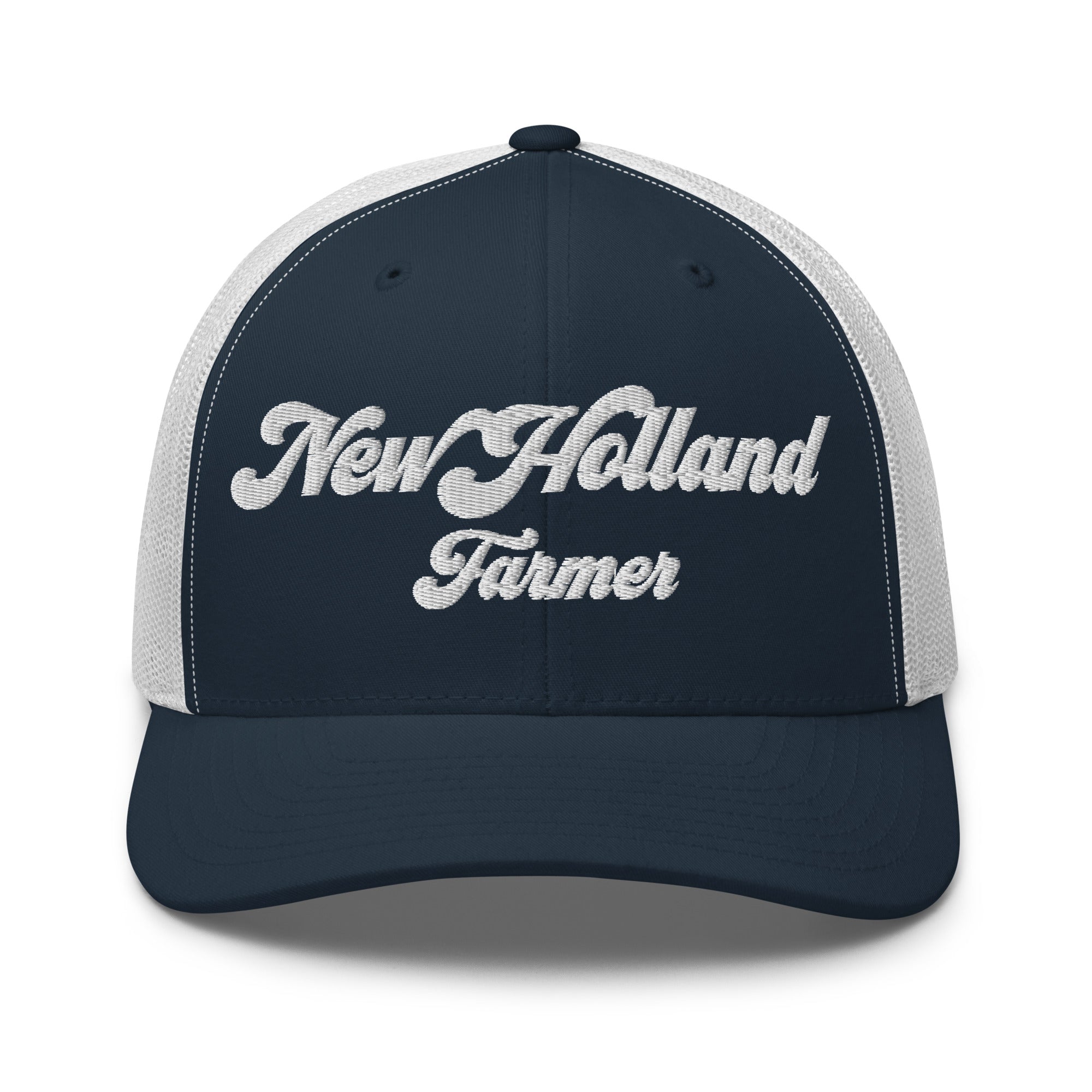 The Tractor Mugs Store New Holland Retro | 70's Trucker Cap Quality Farmers Merch