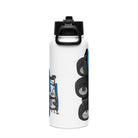 The Tractor Mugs Store New Holland T6 180 Methane | Stainless steel water bottle with a straw lid Quality Farmers Merch