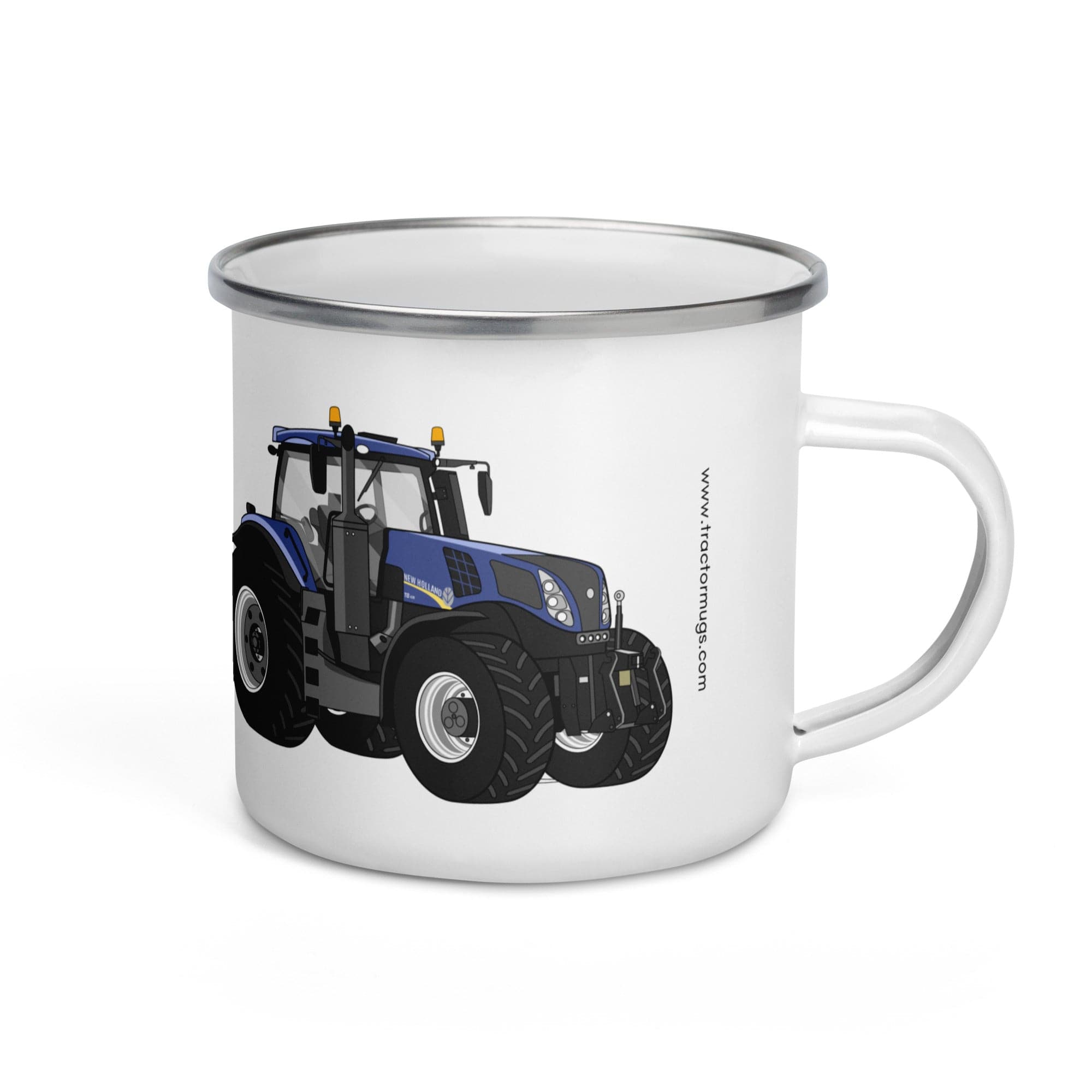 The Tractor Mugs Store New Holland T8 435 | Enamel Mug Quality Farmers Merch