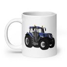 The Tractor Mugs Store New Holland T8 435 | White glossy mug Quality Farmers Merch
