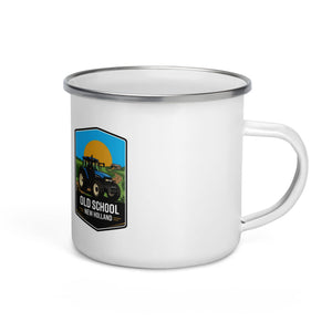 The Tractor Mugs Store New Holland TM 135 OLD SCHOOL NEW HOLLAND Bright | Enamel Mug Quality Farmers Merch