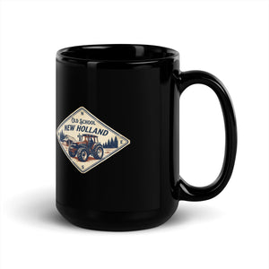 The Tractor Mugs Store New Holland TM 135 OLD SCHOOL NEW HOLLAND Heritage | Black Mug Quality Farmers Merch
