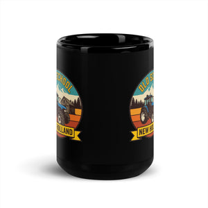 The Tractor Mugs Store New Holland TM 135 OLD SCHOOL NEW HOLLAND Outdoor | Black Mug Quality Farmers Merch