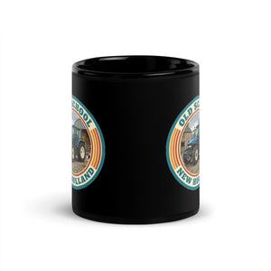 The Tractor Mugs Store New Holland TM 135 OLD SCHOOL NEW HOLLAND Retro | Black Mug Quality Farmers Merch
