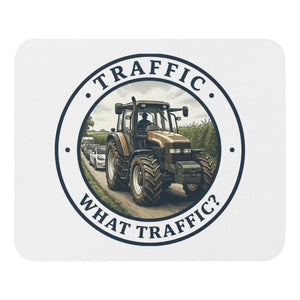 The Tractor Mugs Store New Holland TM 135 TRAFFIC WHAT TRAFFIC? Engraving | Mouse Mat Quality Farmers Merch