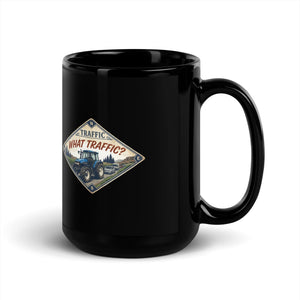The Tractor Mugs Store New Holland TM 135 TRAFFIC WHAT TRAFFIC? Heritage | Black Mug Quality Farmers Merch