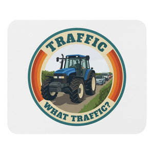 The Tractor Mugs Store New Holland TM 135 TRAFFIC WHAT TRAFFIC? Retro | Mouse Mat Quality Farmers Merch