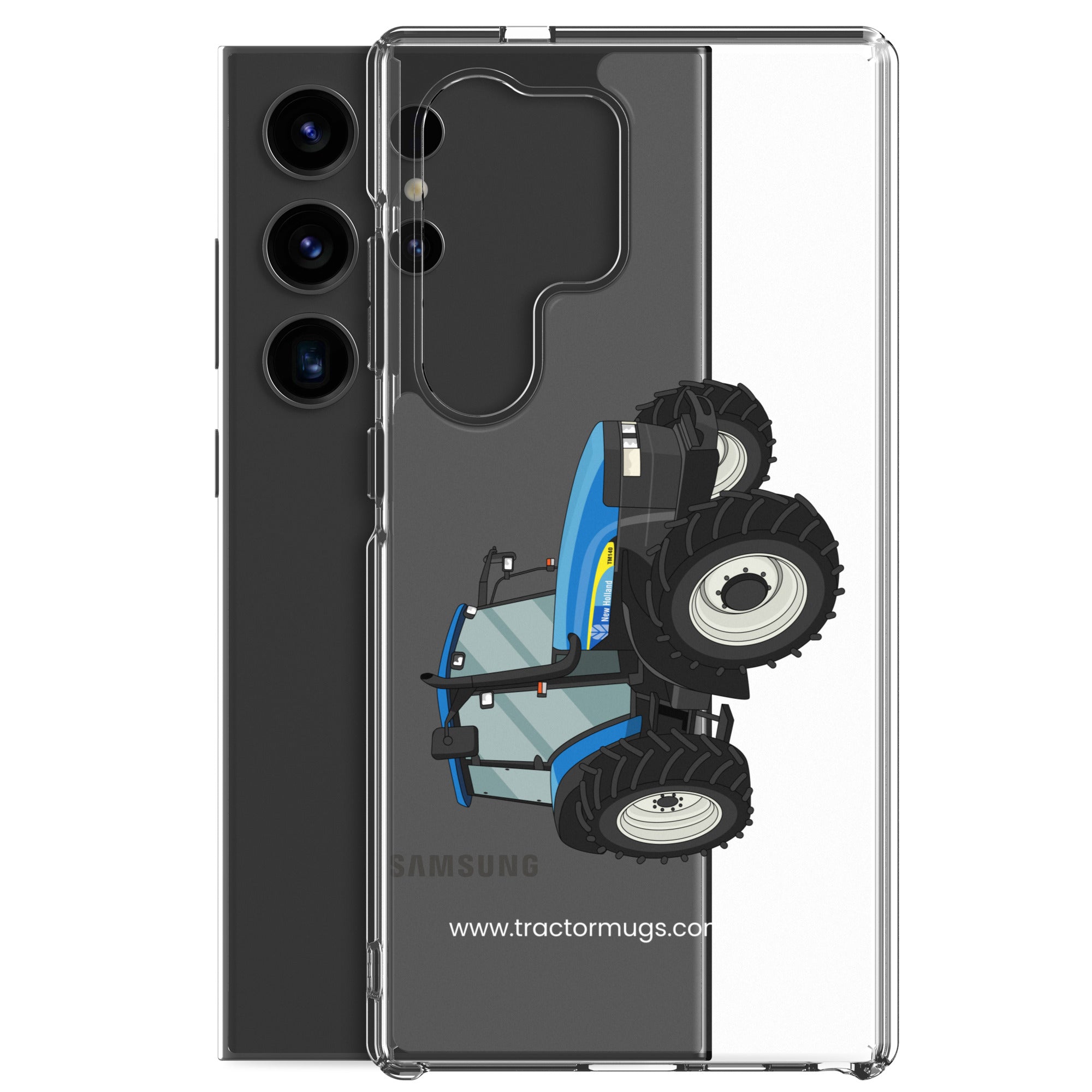 The Tractor Mugs Store New Holland TM 140 | Clear Case for Samsung® Quality Farmers Merch