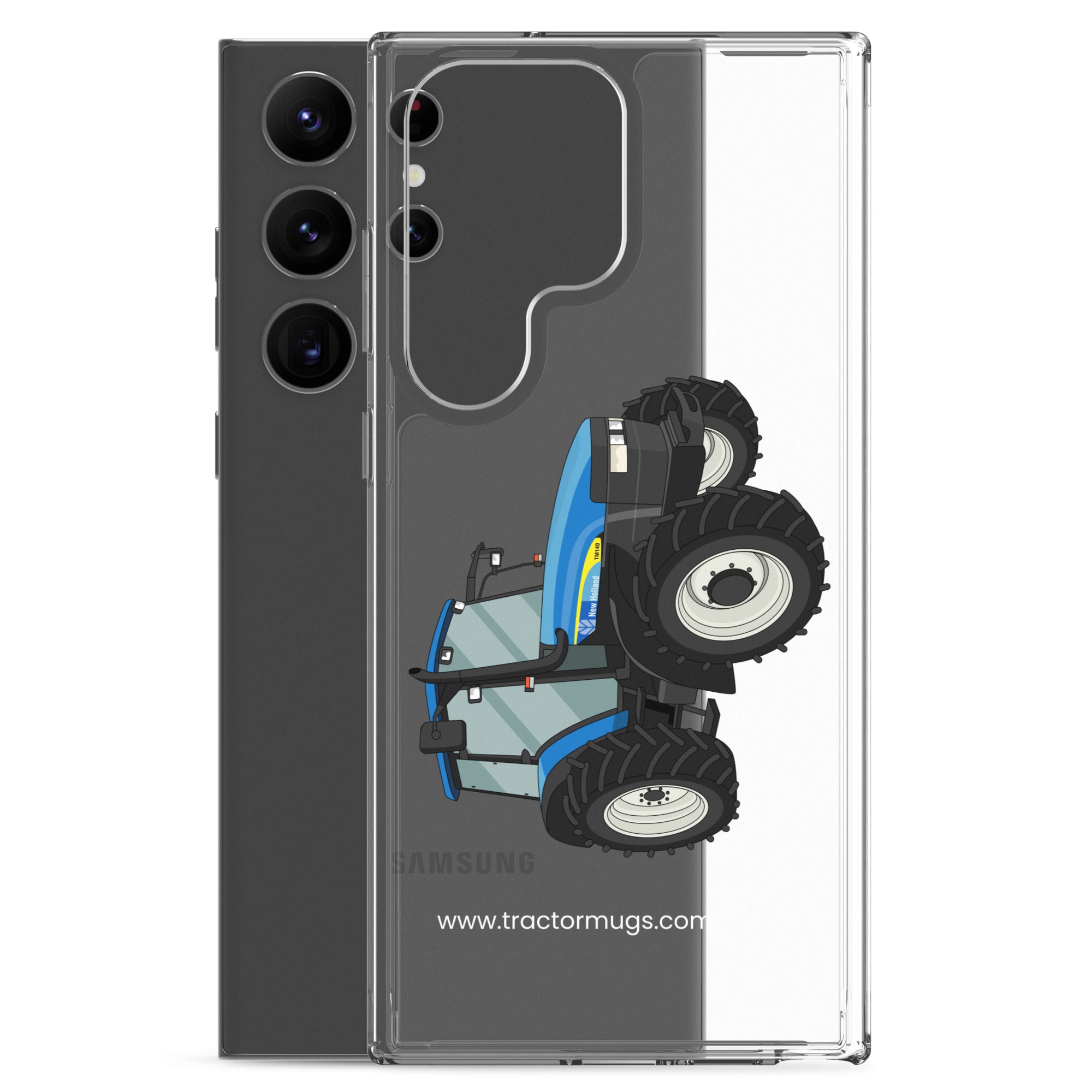 The Tractor Mugs Store New Holland TM 140 | Clear Case for Samsung® Quality Farmers Merch