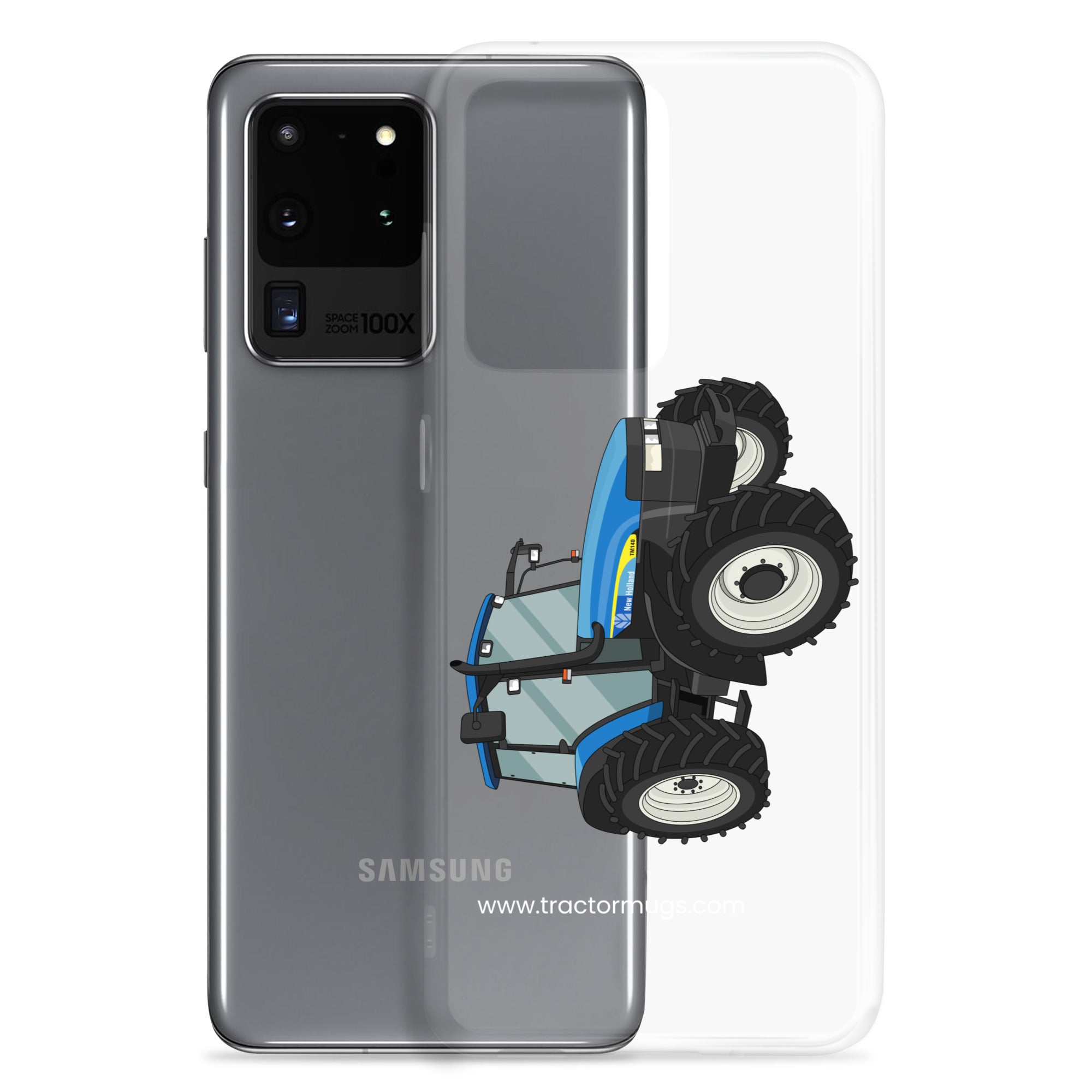 The Tractor Mugs Store New Holland TM 140 | Clear Case for Samsung® Quality Farmers Merch