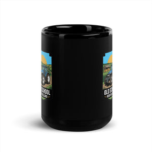 The Tractor Mugs Store New Holland TM 155 OLD SCHOOL NEW HOLLAND Bright | Black Mug Quality Farmers Merch