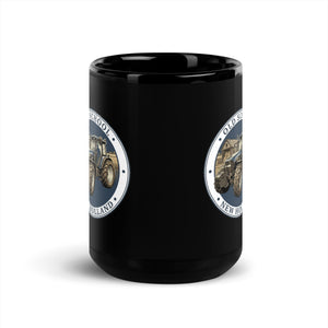 The Tractor Mugs Store New Holland TM 155 OLD SCHOOL NEW HOLLAND Engraving | Black Mug Quality Farmers Merch