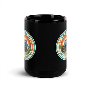 The Tractor Mugs Store New Holland TM 155 TRAFFIC WHAT TRAFFIC? Retro | Black Mug Quality Farmers Merch