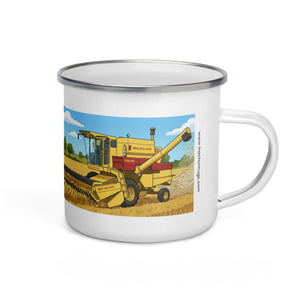 The Tractor Mugs Store New Holland TR70 Combine Harvester | Enamel Mug Quality Farmers Merch