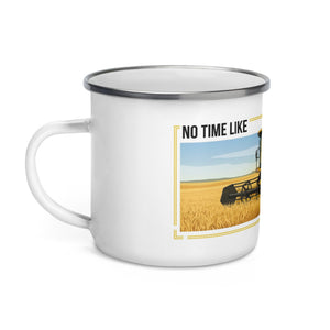 The Tractor Mugs Store New Holland TX66 NO TIME LIKE HARVEST TIME! | Enamel Mug Quality Farmers Merch