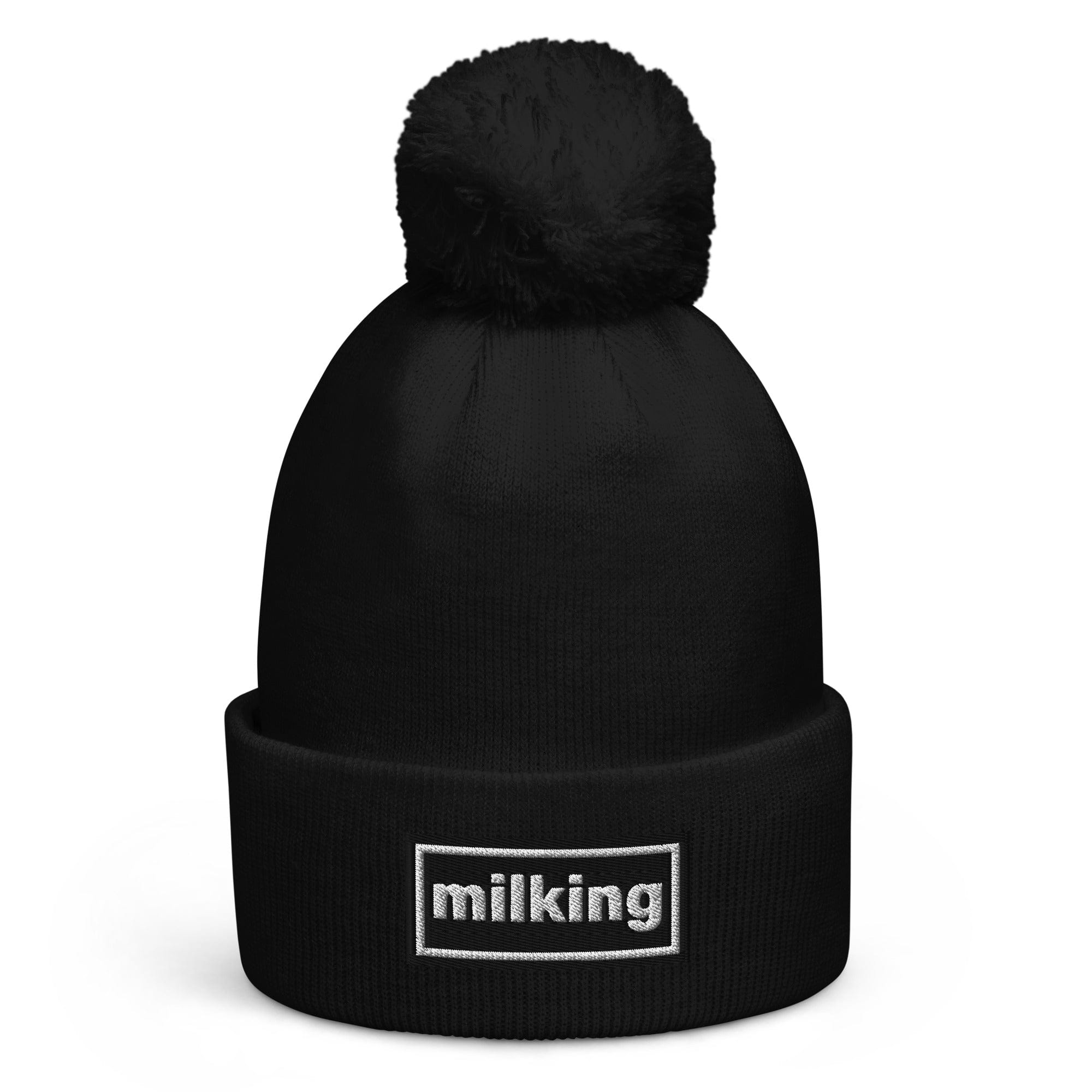 The Tractor Mugs Store Oasis Milking | Pom pom beanie Quality Farmers Merch