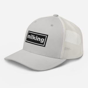 The Tractor Mugs Store Oasis Style Retro Milking | Trucker Cap Quality Farmers Merch