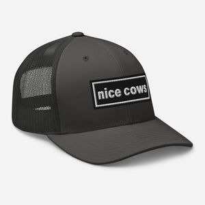 The Tractor Mugs Store Oasis Style Retro Nice Cows | Trucker Cap Quality Farmers Merch