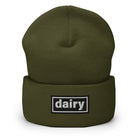 The Tractor Mugs Store Olive OASIS Style 'Dairy' | Cuffed Beanie Quality Farmers Merch