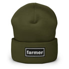 The Tractor Mugs Store Olive OASIS Style 'Farmer' | Cuffed Beanie Quality Farmers Merch