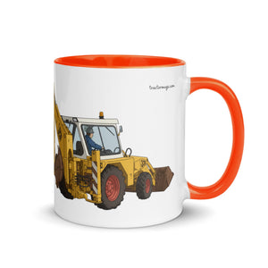The Tractor Mugs Store Orange / 11 oz JCB 3D Working | Mug with Colour Inside Quality Farmers Merch