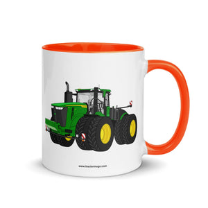 The Tractor Mugs Store Orange / 11 oz John Deere 9R 640 | Mug with Color Inside Quality Farmers Merch
