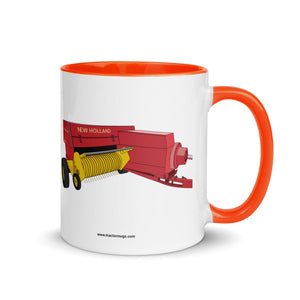 The Tractor Mugs Store Orange / 11 oz New Holland 274 Square Baler | Mug with Color Inside Quality Farmers Merch