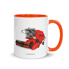The Tractor Mugs Store Orange 1994 Massey Ferguson 32 Combine Harvester | Mug with Color Inside Quality Farmers Merch