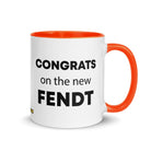 The Tractor Mugs Store Orange Congrats On The New Fendt  | Mug with Color Inside Quality Farmers Merch