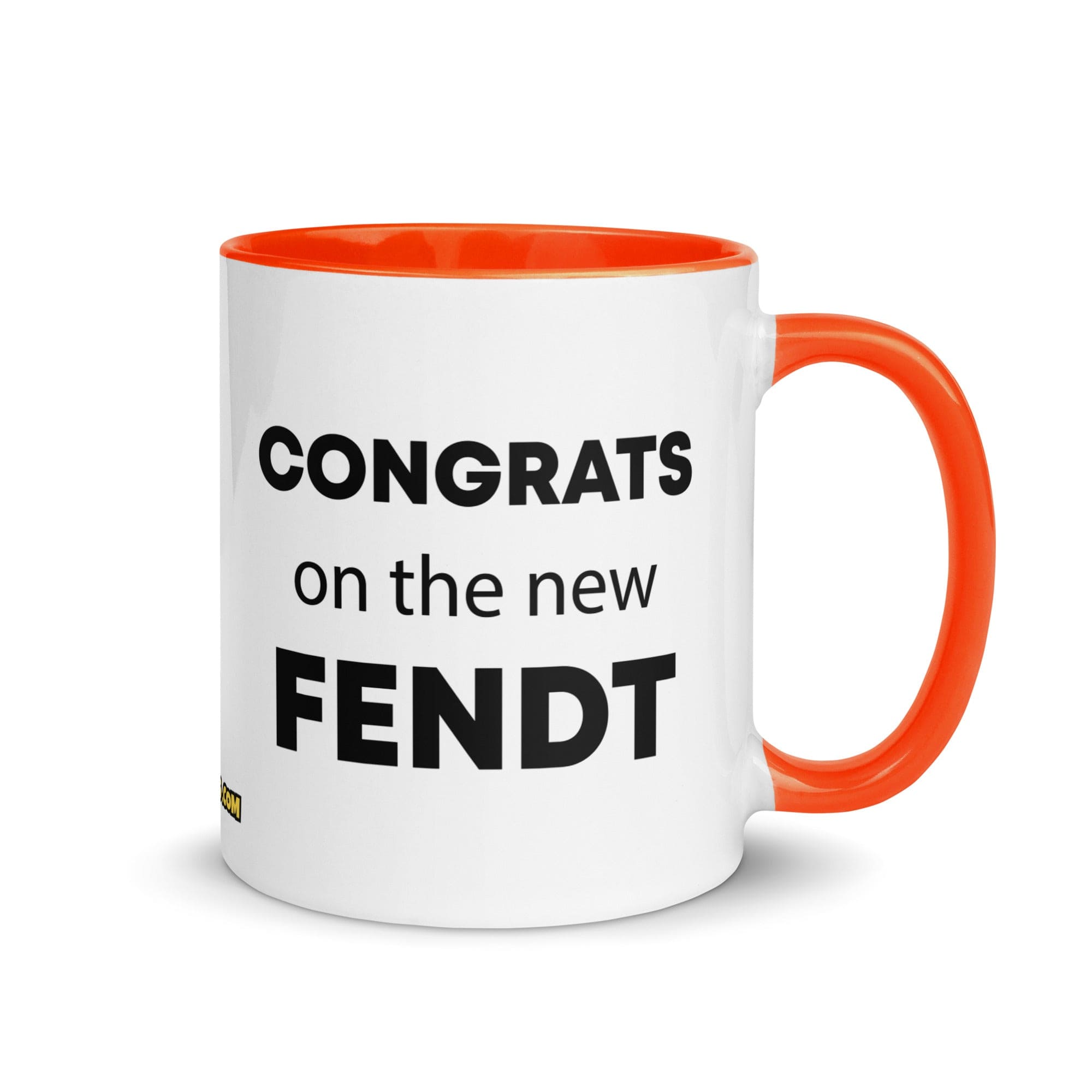 The Tractor Mugs Store Orange Congrats On The New Fendt  | Mug with Color Inside Quality Farmers Merch