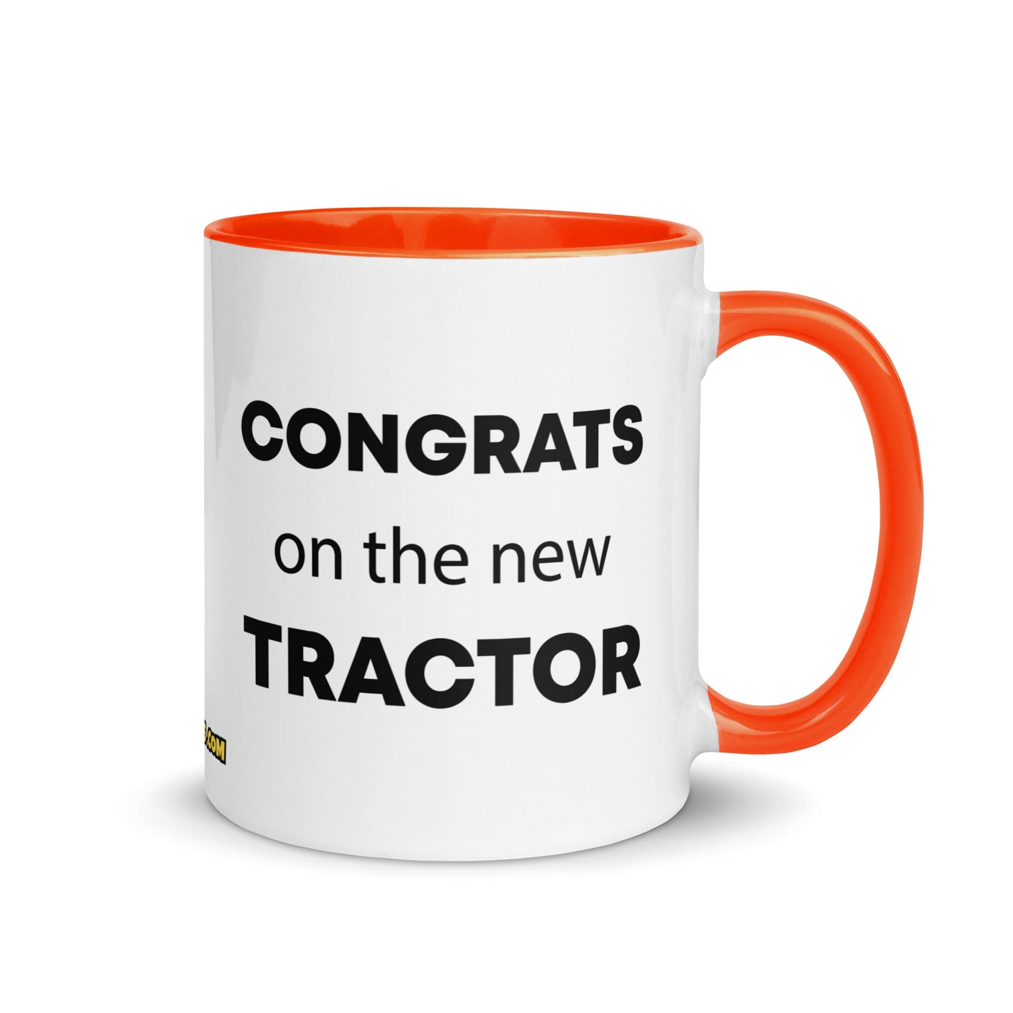 The Tractor Mugs Store Orange Congrats On The New Tractor  | Mug with Color Inside Quality Farmers Merch