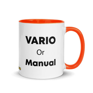 The Tractor Mugs Store Orange Vario or Manual | Mug with Color Inside Quality Farmers Merch