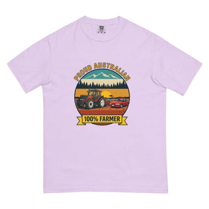 The Tractor Mugs Store Orchid FIATAGRI F130 PROUD AUSTRALIAN 100% FARMER Outdoor | Unisex Premium T-shirt Quality Farmers Merch