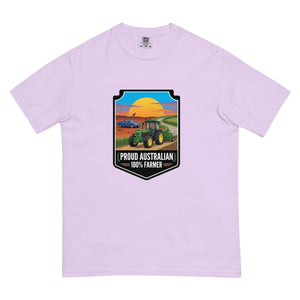 The Tractor Mugs Store Orchid John Deere 3350 PROUD AUSTRALIAN 100% FARMER Bright | Unisex Premium T-shirt Quality Farmers Merch