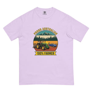 The Tractor Mugs Store Orchid John Deere 3350 PROUD AUSTRALIAN 100% FARMER Outdoor | Unisex Premium T-shirt Quality Farmers Merch