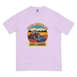 The Tractor Mugs Store Orchid Massey Ferguson 6480 PROUD AUSTRALIAN 100% FARMER Outdoor | Unisex Premium T-shirt Quality Farmers Merch