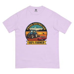 The Tractor Mugs Store Orchid New Holland T7.225 PROUD AUSTRALIAN 100% FARMER Outdoor | Unisex Premium T-shirt Quality Farmers Merch