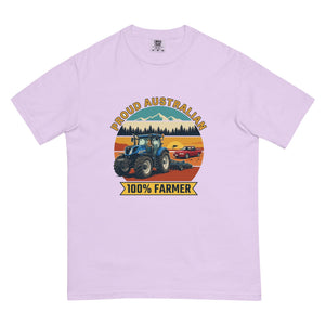 The Tractor Mugs Store Orchid New Holland T7.225 PROUD AUSTRALIAN 100% FARMER Outdoor | Unisex Premium T-shirt Quality Farmers Merch