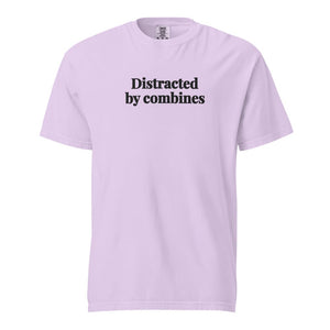 The Tractor Mugs Store Orchid / S Distracted by Combines | Unisex Premium T-shirt Quality Farmers Merch