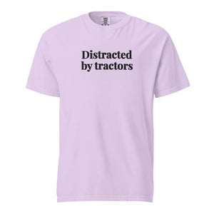 The Tractor Mugs Store Orchid / S Distracted by Tractors | Unisex Premium T-shirt Quality Farmers Merch