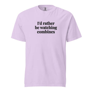 The Tractor Mugs Store Orchid / S I'd Rather Be Watching Combines | Unisex Premium T-shirt Quality Farmers Merch