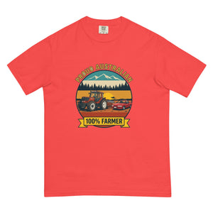 The Tractor Mugs Store Paprika FIATAGRI F130 PROUD AUSTRALIAN 100% FARMER Outdoor | Unisex Premium T-shirt Quality Farmers Merch