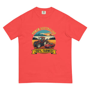 The Tractor Mugs Store Paprika FIATAGRI F140 PROUD AUSTRALIAN 100% FARMER Outdoor | Unisex Premium T-shirt Quality Farmers Merch