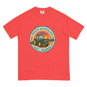 The Tractor Mugs Store Paprika John Deere 6930 PROUD AUSTRALIAN 100% FARMER Retro | Unisex Premium T-shirt Quality Farmers Merch